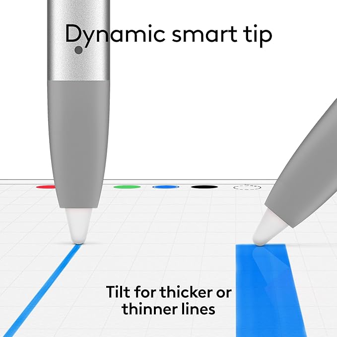 Logitech Crayon Digital Pencil for iPad (iPad Models with USB-C Ports) Featuring Apple Pencil Technology Anti-roll Design and Dynamic smart tip.