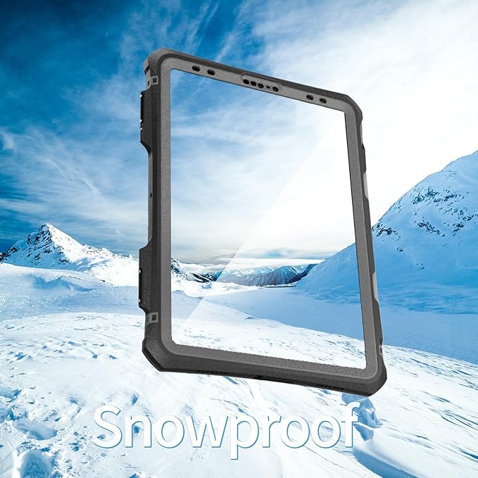 Compatible with iPad Pro 11-inch 4th/3rd/2nd Generation IP68 Waterproof Case A2759 A2761 A2435 w/Pencil Holder Kickstand Lanyard Shock-Proof Full-Sealing Cover Compatible with Magic Keyboard