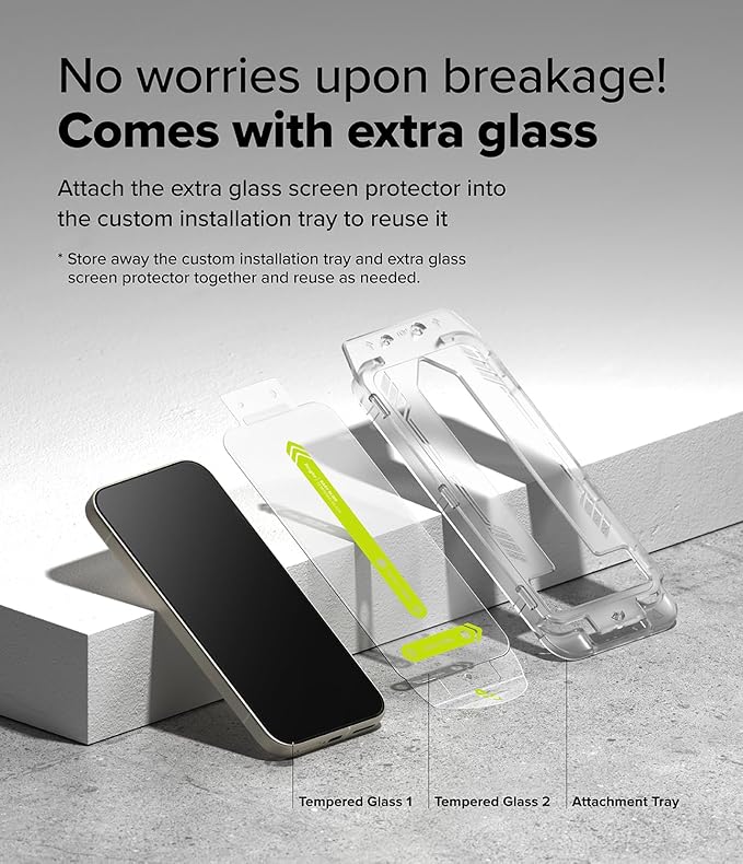 Ringke Easy Slide [Super Easy to Install] Compatible with Google Pixel 9a Screen Protector Case Friendly 9H Hardness Tempered Glass with Simple installation Tool - 2 Pack