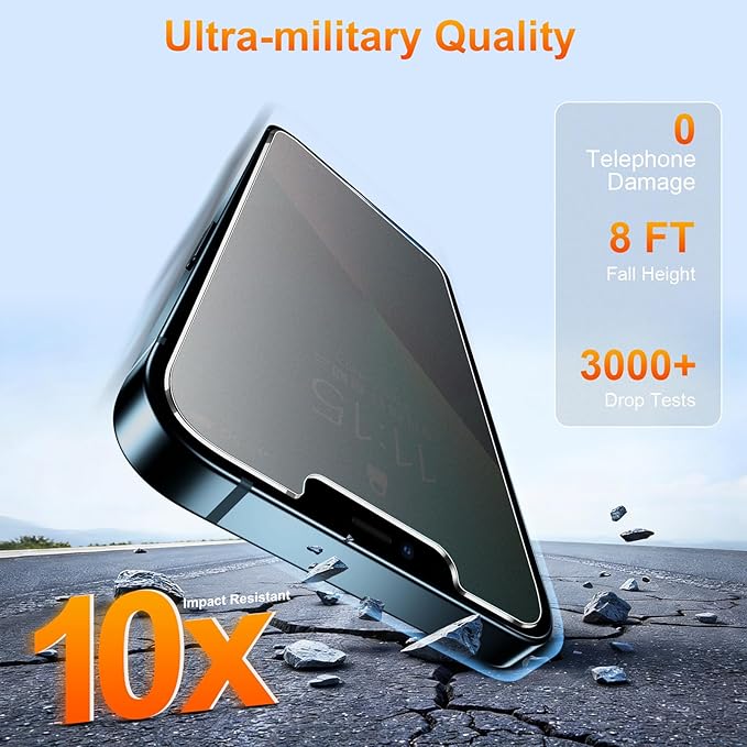 2 Pack matte privacy Screen Protector for iPhone 12 pro max