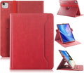 Case Compatible with Tablet iPad Pro 13 inch 7th Generation M4 2024iPad Air 13 inch M2 2024Cover 360° Rotating Stand PU Leather for iPad Pro 12.9 inch 6th/5th /4th/3rd GenRed