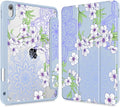 Mektron Case for 2026 iPad Air 13 inch M4 Cover Compatible 2025 iPad Air 13 inch M3 2024 iPad Air 13 inch M2 with Pencil Holder Shockproof Clear Shell Blossom Sakura-Blue