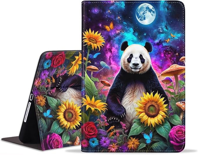 Cute Panda and Sunflower