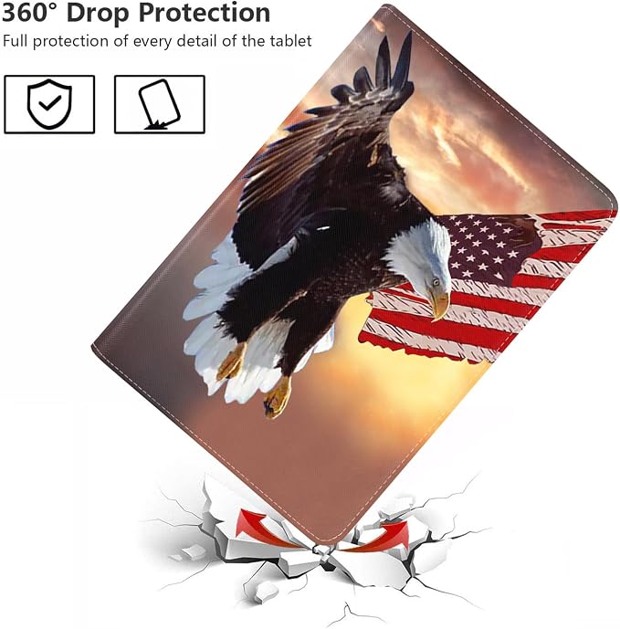 Patriotic American Flag Bald Eagle