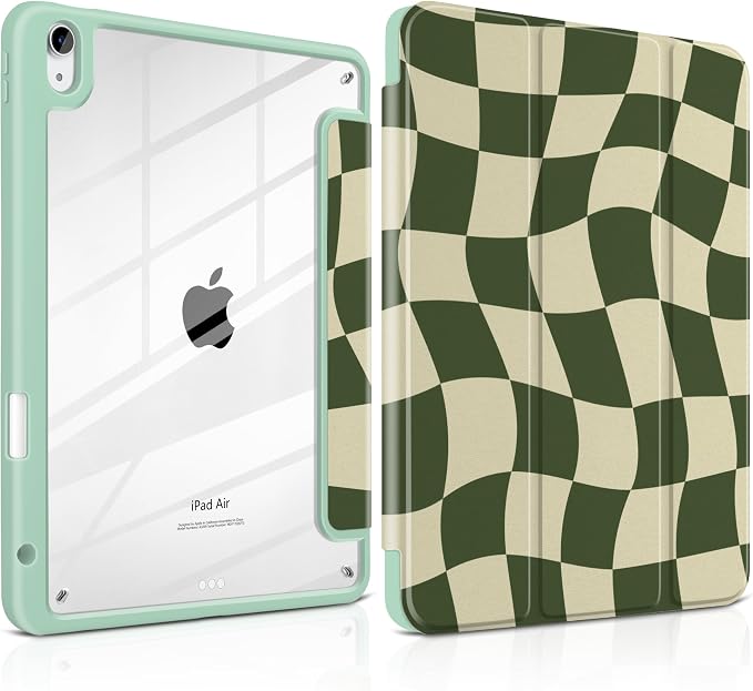 Green Wavy Checker