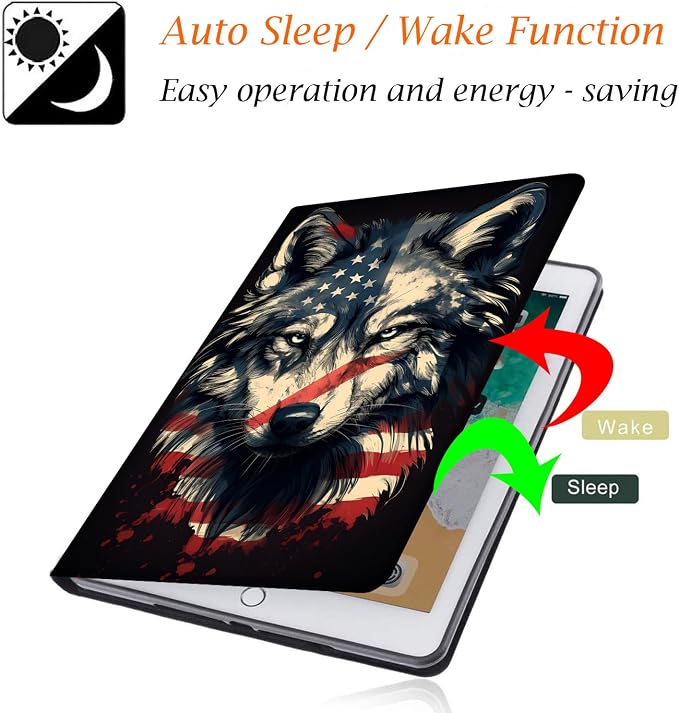 American Flag Wolf