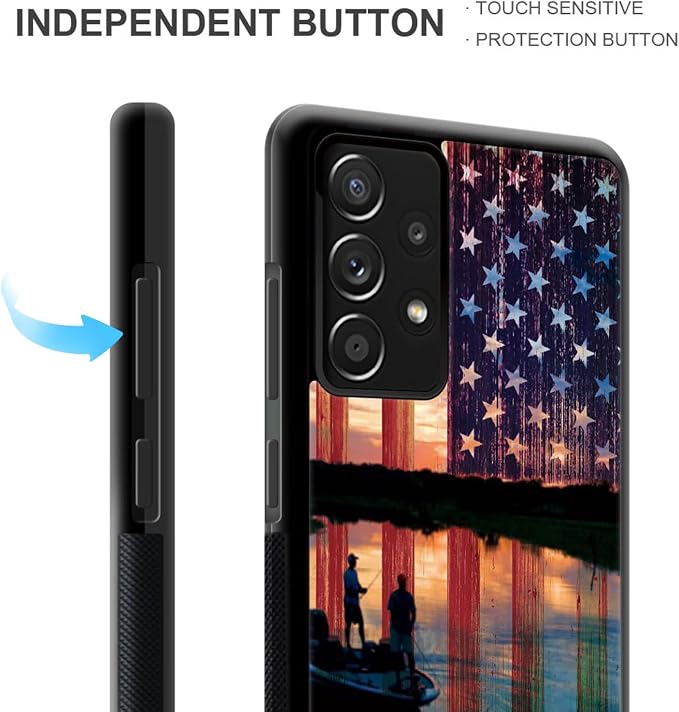 Fishing Red Usa Flag