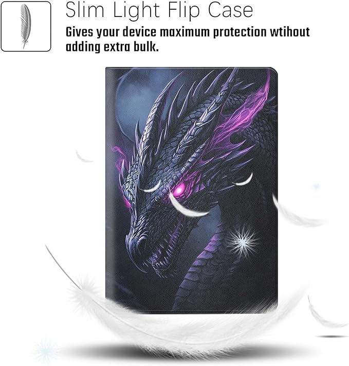 Case for Samsung Galaxy Tab A11/A9 8.7-Inch 2025/2023Adjustable Stand Auto Wake/Sleep Function Full Body Protection Cover - Dragon