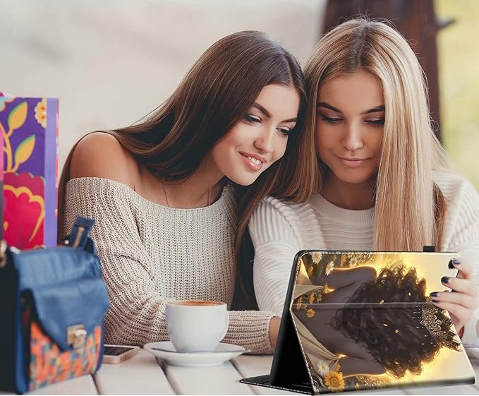 Case Fits Amazon Kindle Fire HD 8 &amp 8 Plus Tablet (12th Generation/10th Generation 2022/2020 Release) 8 Multi-Angle Smart Stand Cover Auto Sleep/WakeCrown Queen
