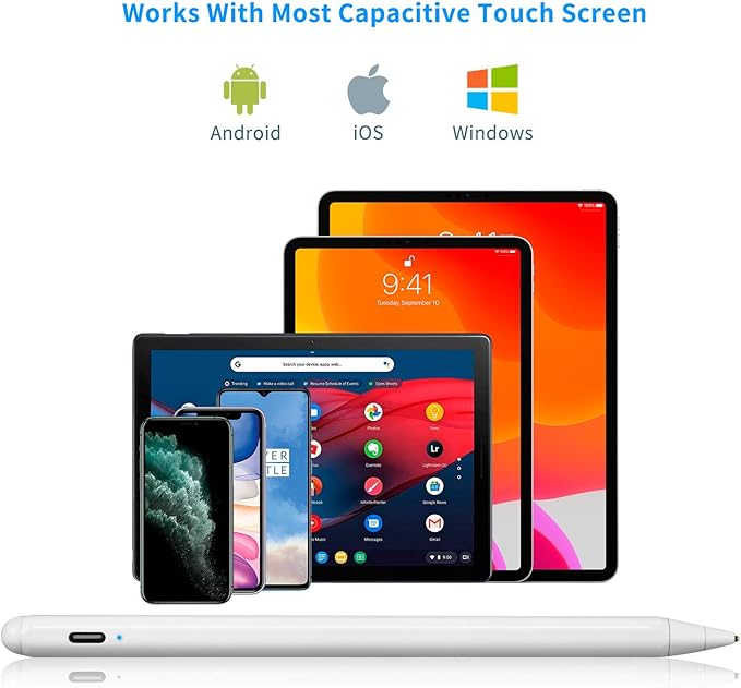 Chromebook Flip 2-in-1 Touchscreen Laptop Stylus Pen Active Pen Digital Capacitive Stylus for ASUS Chromebook Flip 2-in-1 Laptop Stylus with Ultra Fine TipTouch-Control and RechargeableWhite