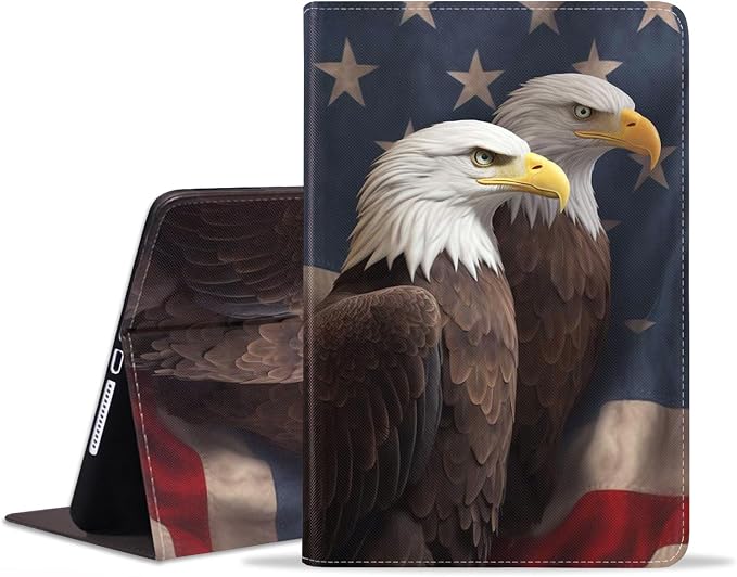 Bald Eagle with American Flag