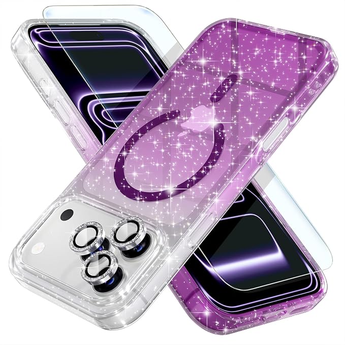 Glitter Clear/Purple