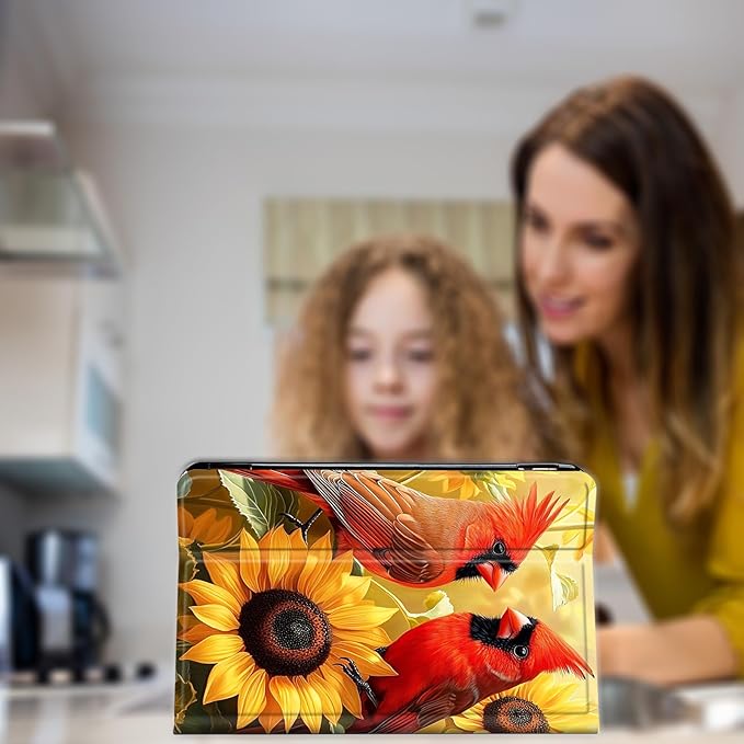 Case for Amazon Kindle Fire HD 10 and Fire HD 10 Plus 10.1 Tablet Case (13th/11th Generation 2023/2021 Release) Slim Fit PU Leather Cover with Auto Sleep/Wake - Cute Red Bird