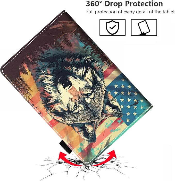 American Flag Wolf