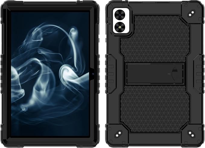Case for Vortex ZTAB10/T10M PRO 10.1 inch Tablet Hybrid Shockproof Case Built in Kickstand with Screen Protector for Vortex ZTAB 10/T10M PRO 10.1 inch Tablet (Black/Black/1 PC)