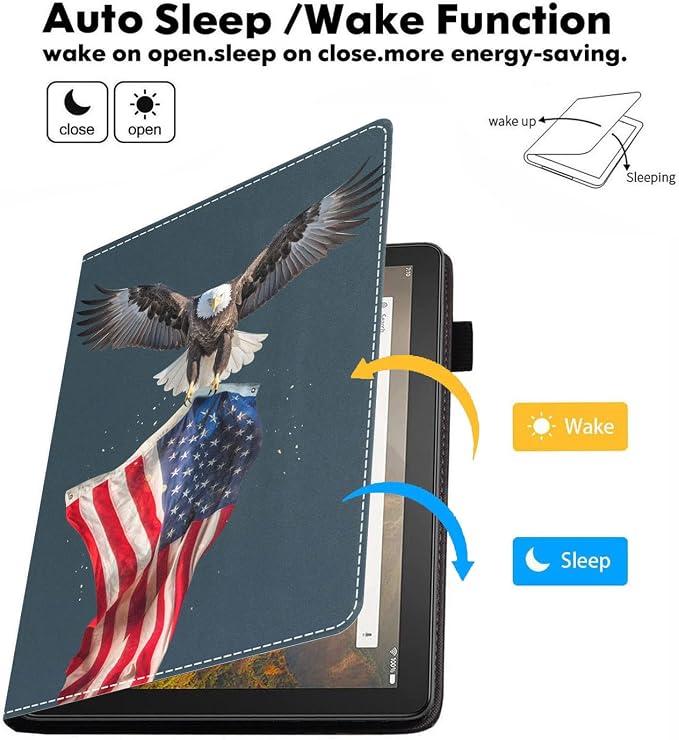 Patriotic Bald Eagle American Flag
