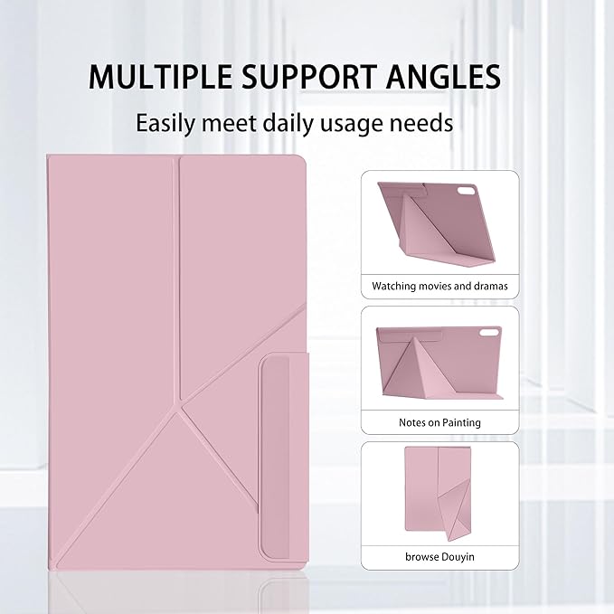 Magnetic Case for Samsung Galaxy Tab S11 Ultra 14.6 Inch 2025 - Model SM-X930/SM-X936 Tablet with S-Pen Holder Auto Wake/Sleep Smart Tablet Cover Pink