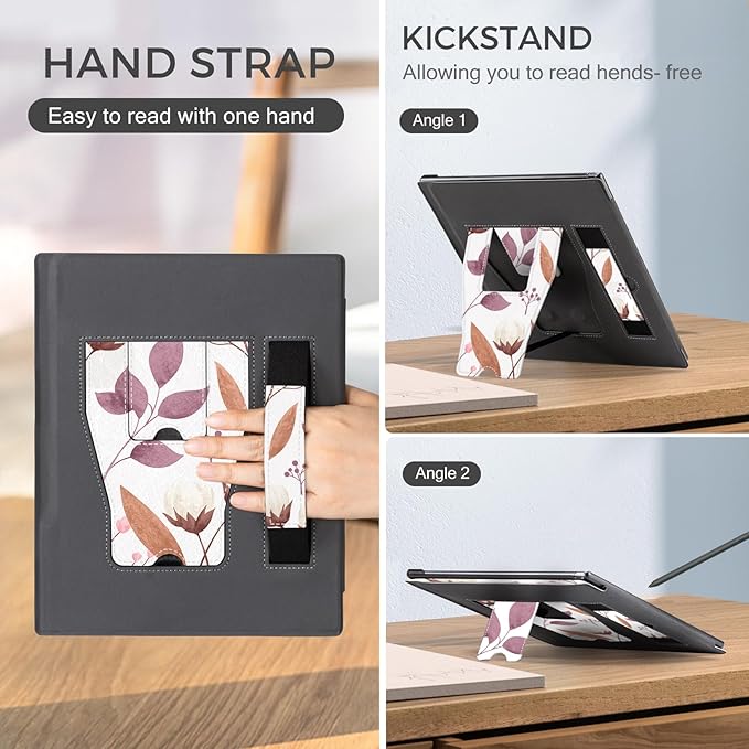 CoBak Case for Remarkable 2 Paper Tablet with Two Viewing Angles- Lightweight and Hard Back Shell Protective Book Folio Cover with Built-in Pen Holder - for 10.3 2020 Released (with Stand Gardenia)