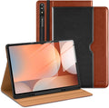 DTTO for Samsung Galaxy Tab S10 Ultra / S9 Ultra / S8 Ultra Case 2024/2023/2022 Premium Leather Business Folio Stand Cover with S Pen Holder for 14.6 Inch Tablet Auto Wake/Sleep Black Brown