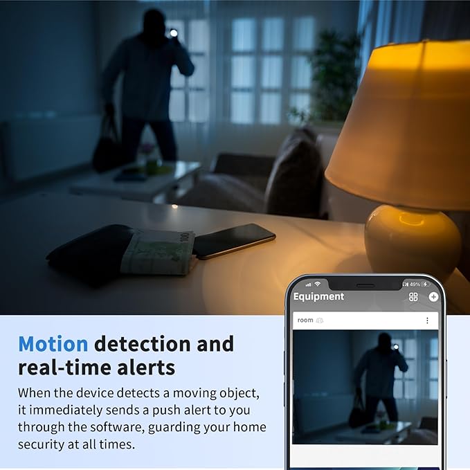 LIZVIE Phone Charger Dock 2K Pixels Wireless iOS 170° Angle Lens - Night Vision/Motion Detection Alarm/App Control/SD Storage for Home Security Indoor.