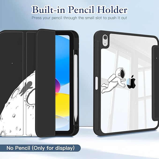 CISSOOK Compatible with iPad (A16) 11th Generation Case 11 Inch 2025 Release for iPad 10th Generation 10.9 Inch 2022 Protective Shell with Pencil Holder Astronaut