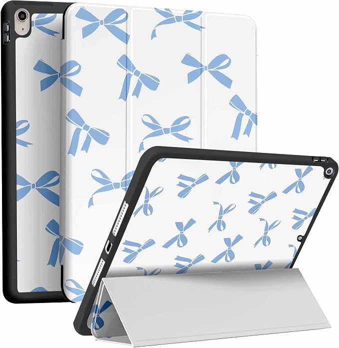 White and Blue Bow