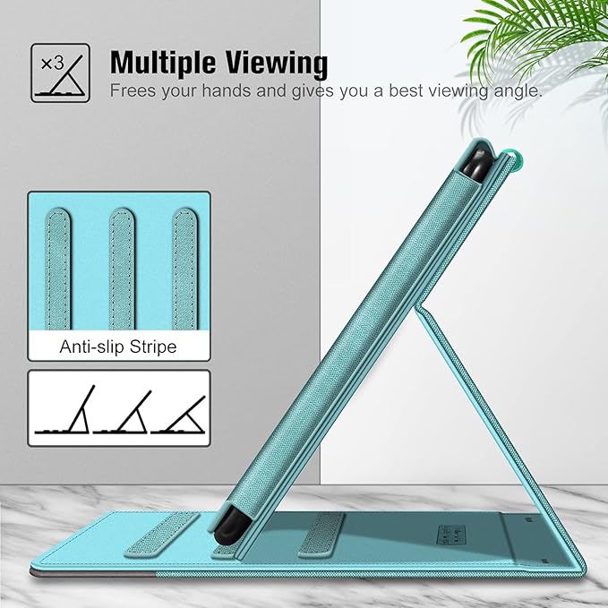 Fintie Case for All-New Amazon Fire HD 10 Tablet (13th/11th Generation 2023/2021 Release) - Multi-Angle Stand Cover with Pocket Auto Wake/Sleep Turquoise | 13th/11th Generation 2023/2021 Release w