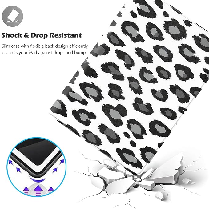 Black and white Leopard Print