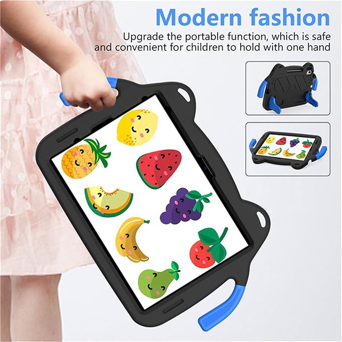 Kids Tablet Case for iPad Pro 10.5 inch 2017Eva Heavy Duty Shockproof Cover with Pencil HolderFolding KickstandTiny Hand Shape Cartoon Case for Children