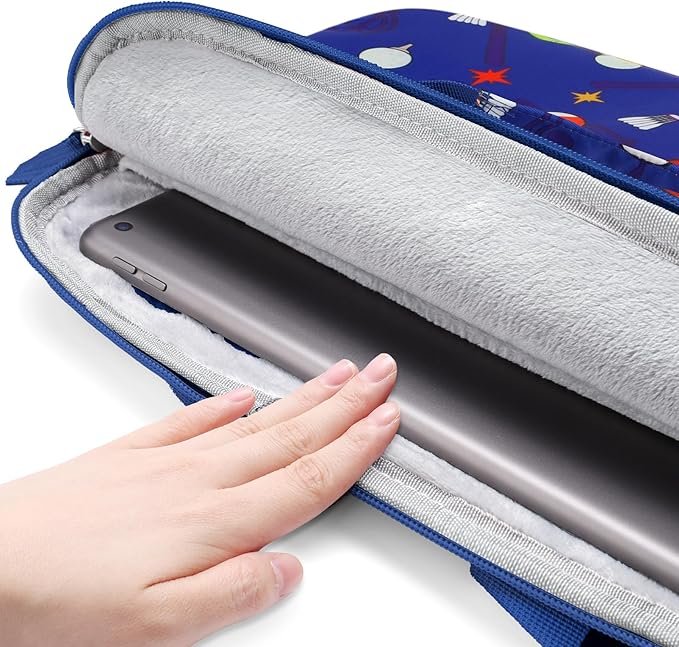 Kids Tablet Bag for Boys Kids Tablet Carrying Case for Fire HD 10 HD 8 Fire 7 Sleeve Bag Kid Kindle Bag iPad Bag for Kid Soccer Balls Blue