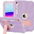 Case for iPad (A16) 11th Generation 11 Inch 2025 / iPad 10th Generation 10.9 Inch 2022 Rugged Heavy Duty Protective Cover [Built-in Pencil Holder ] for iPad 11/10 Gen (EggplantPurple)