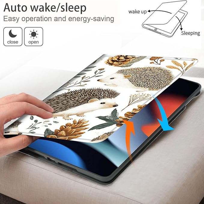 Bxgolkgd Tablet Case for 6.8 Kindle Paperwhite (11th Generation-2021) &amp Kindle Paperwhite Signature EditionAuto Wake/Sleep FunctionHedgehog Pinecone Plant