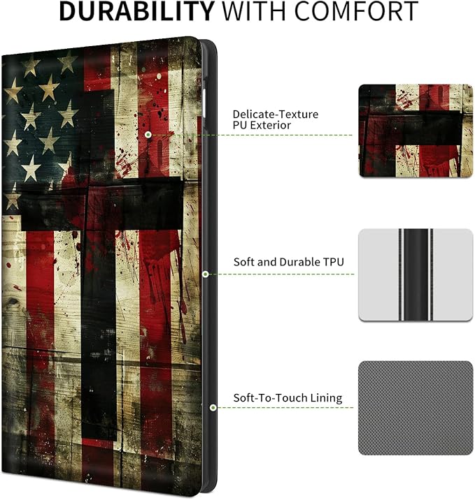 Cross on American Flag