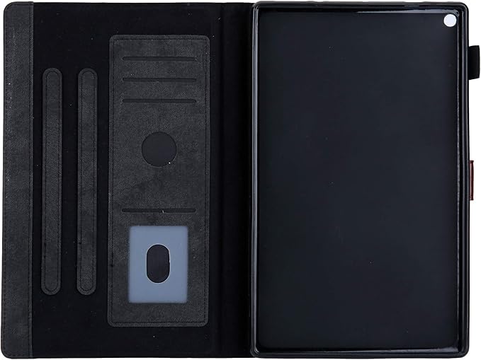 Smart Case for Fire HD 8 (8th/7th/6th Generation-Old Model) Techcircle Soft PU Leather Magnetic Flip [Auto Wake Sleep] Wallet Cover for Kindle Fire HD 8-inch Tablet (2018/2017/2016 Release) Black