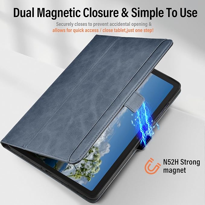 Case for Samsung Galaxy Tab A11+/A11 Plus/A9+ Plus 5G Tablet 11 Inch 2026/2023 (SM-X230/X236/X238/X210/X216/X218u) with PocketMagnetic ClosureMulti Angle CoverAuto Sleep/WakeLight Blue