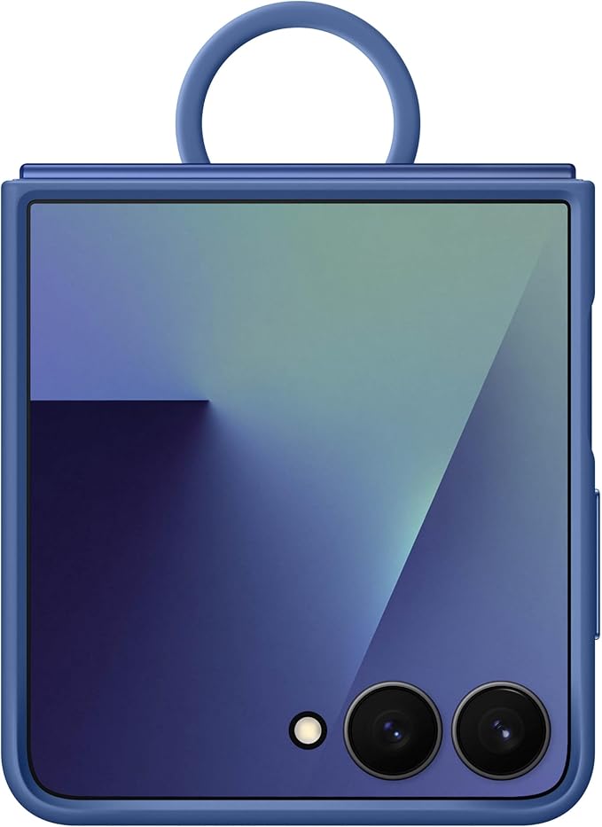 Samsung Galaxy Z Flip7 Official Ring Phone Case Silicone Easy to Carry Soft Sleek US Version Navy