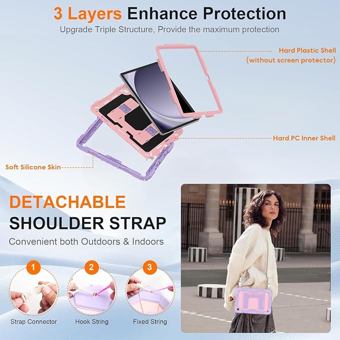 Galaxy Tab A9+ 11 Inch Case-Rose