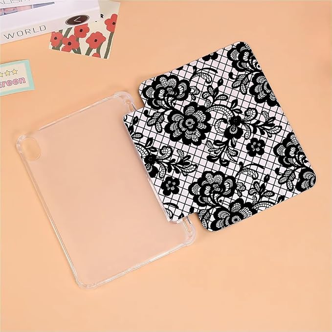 Black lace floral Graphic Aesthetic