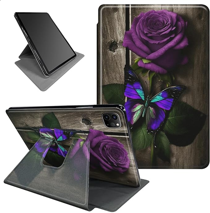 Purple Rose & Butterflies