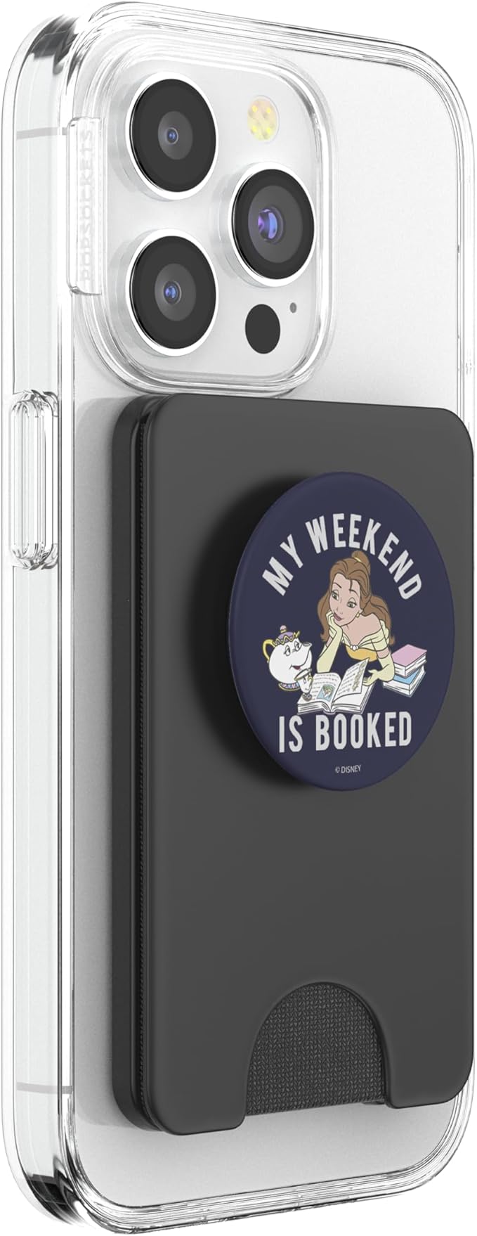 Disney Beauty and The Beast Belle My Weekend is Booked PopSockets PopWallet for MagSafe