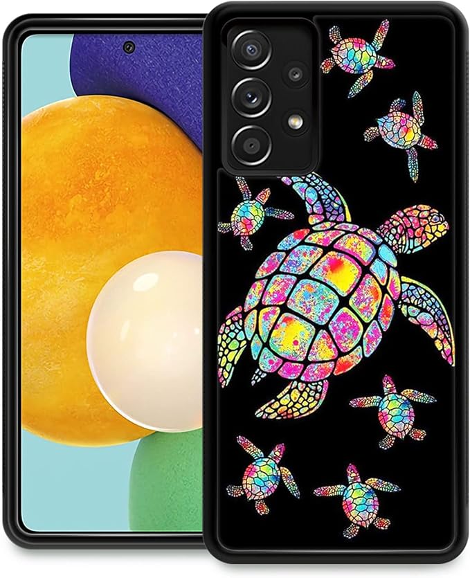 Colorful Rainbow Turtle Family