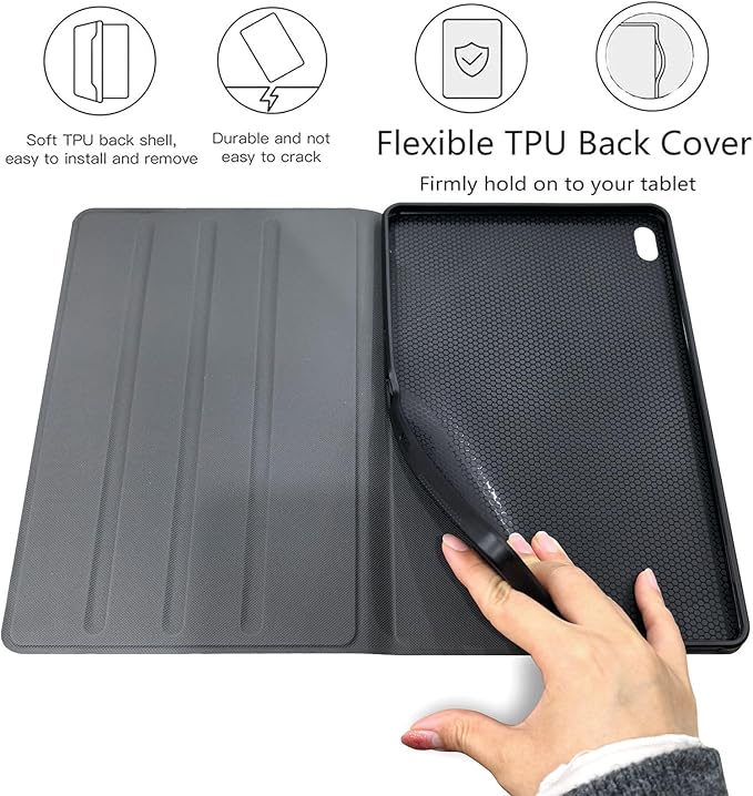 Case for iPad (A16) 11th Generation 11 Inch 2025/iPad 10th Generation 10.9 Inch 2022 Slim PU Leather Stand Cover with Auto Wake/Sleep Multi-Angle Viewing &amp Shockproof Hummingbird