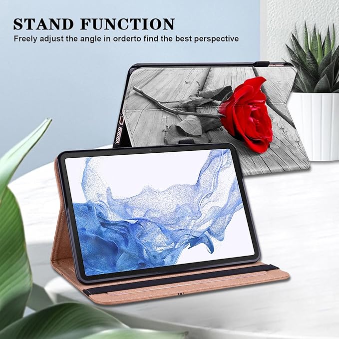 Case for Amazon Kindle Fire Max 11 Case (13th Generation 2023 Release) 11PU Leather Folio Stand Protective Cover with Card Solts for Fire 11 Tablet - One Rose