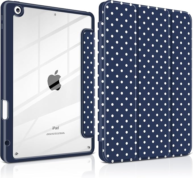 Navy Blue white dot