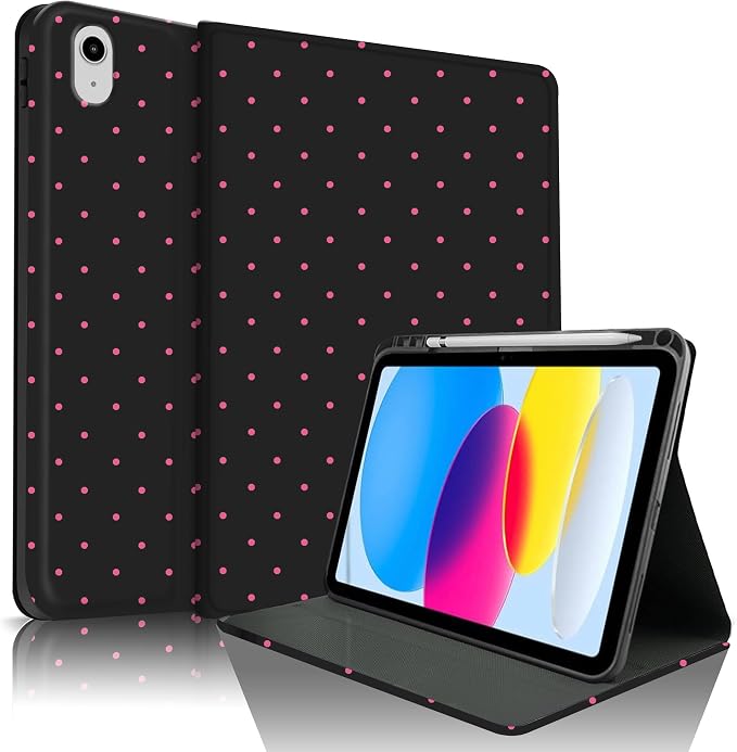 Red Polka Dots Black
