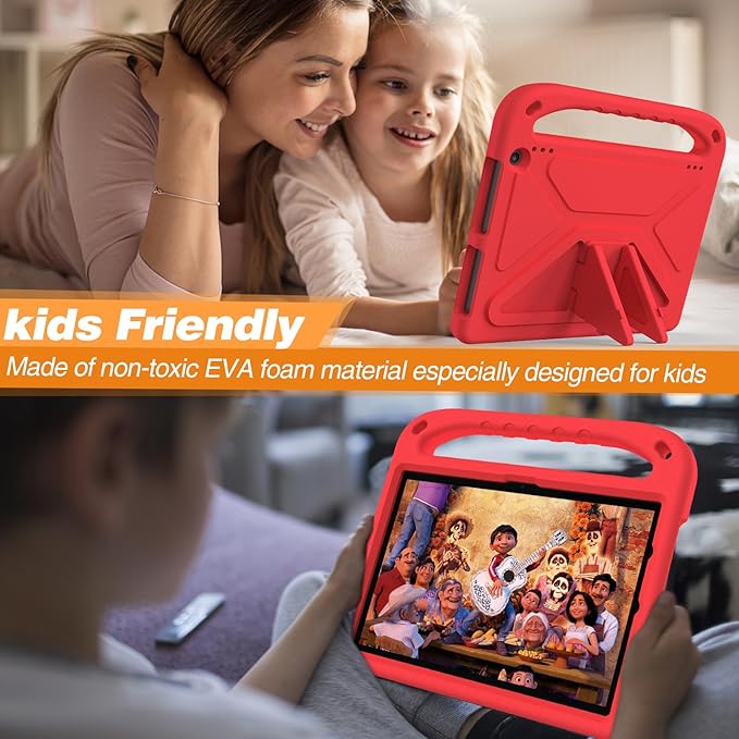 Dteck Kids Case for Fire HD 10 &amp HD 10 Plus Tablet(13th/11th Generation 2023/2021 Release)Lightweight Shockproof Kid-Proof Cover with Handle Stand for Kindle Fire HD 10 Kids Tablet 2023 2021 Re