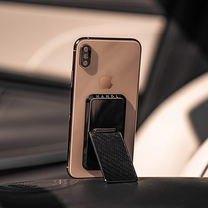 HANDL New York Carbon Fiber HANDLstick Grip and Stand for Smartphones