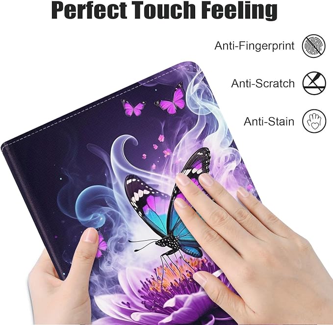 Purple Flowers and Butterfly