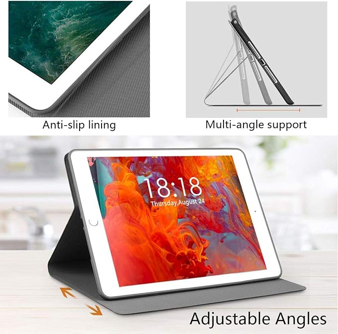 Cute Blue Axolotl Ipad Case Slim Lightweight Smart Shell Stand Cover with Auto Wake/Sleep for Ipad 7th 10.2