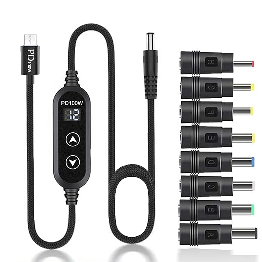 Black-100W usb c to dc cable